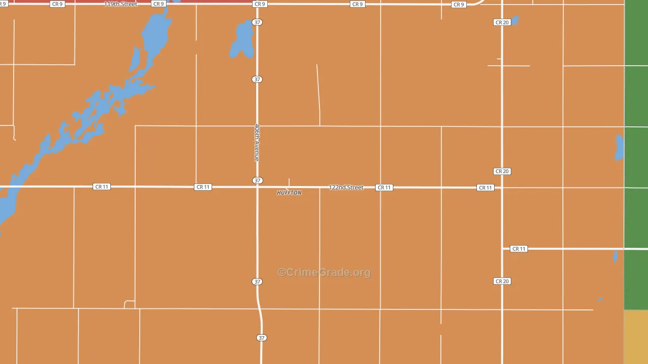 Huffton, SD Map of Arson Rates