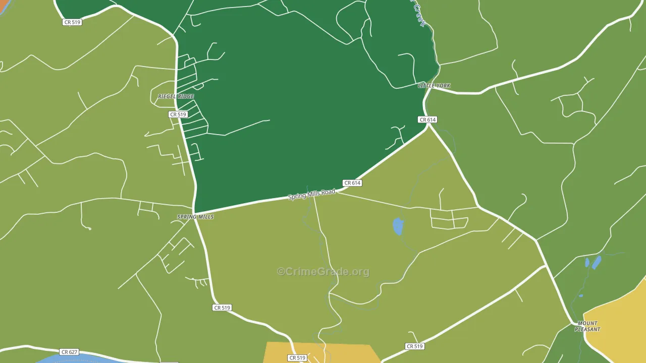 Hughesville, NJ Map of Arson Rates