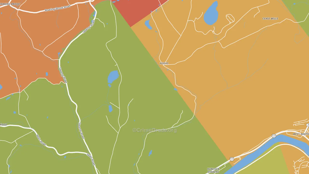 Hughs, PA Map of Arson Rates