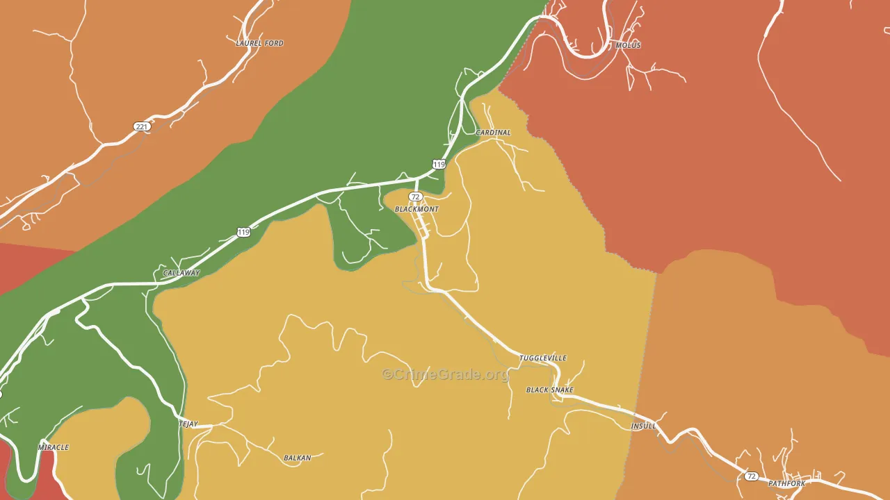 Hulen, KY Map of Arson Rates