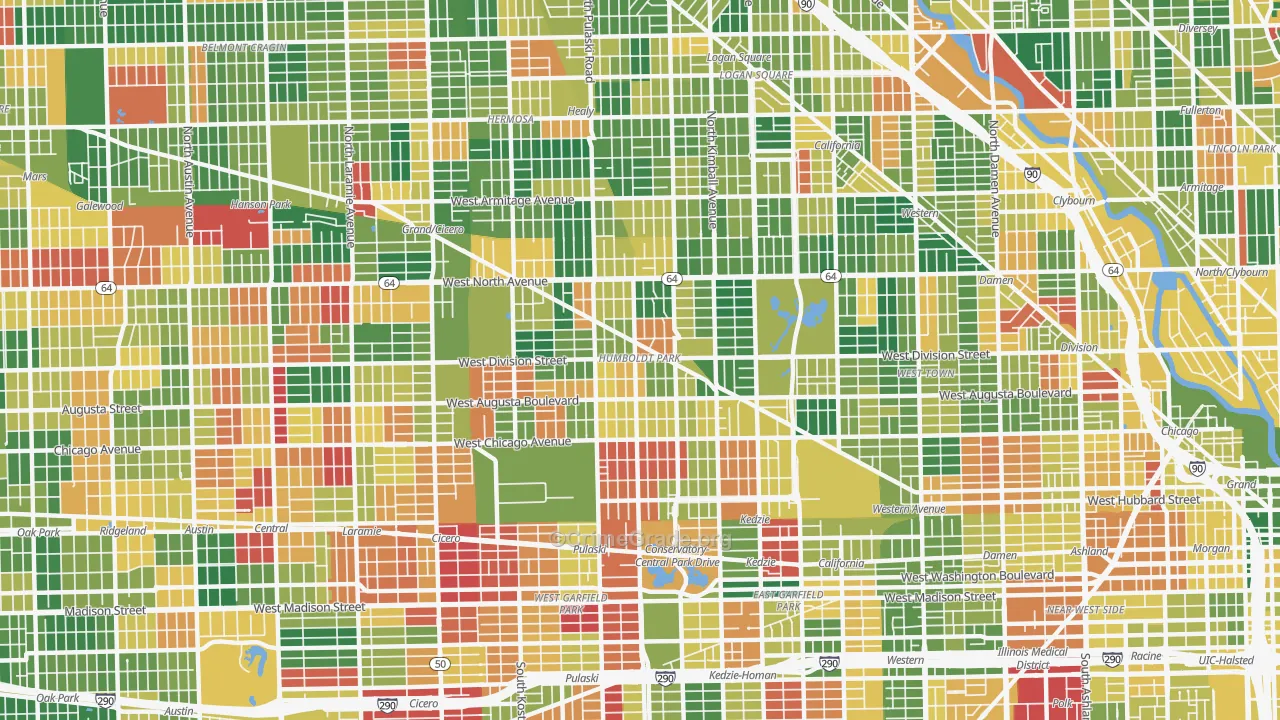 Humboldt Park, Chicago, IL Map of Arson Rates
