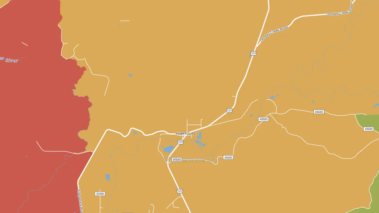 Humptulips, WA Map of Arson Rates