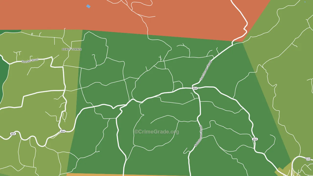 Huntersville, PA Map of Arson Rates