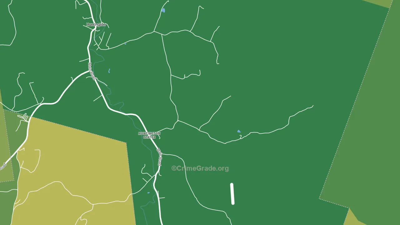 Huntington Center, VT Map of Arson Rates