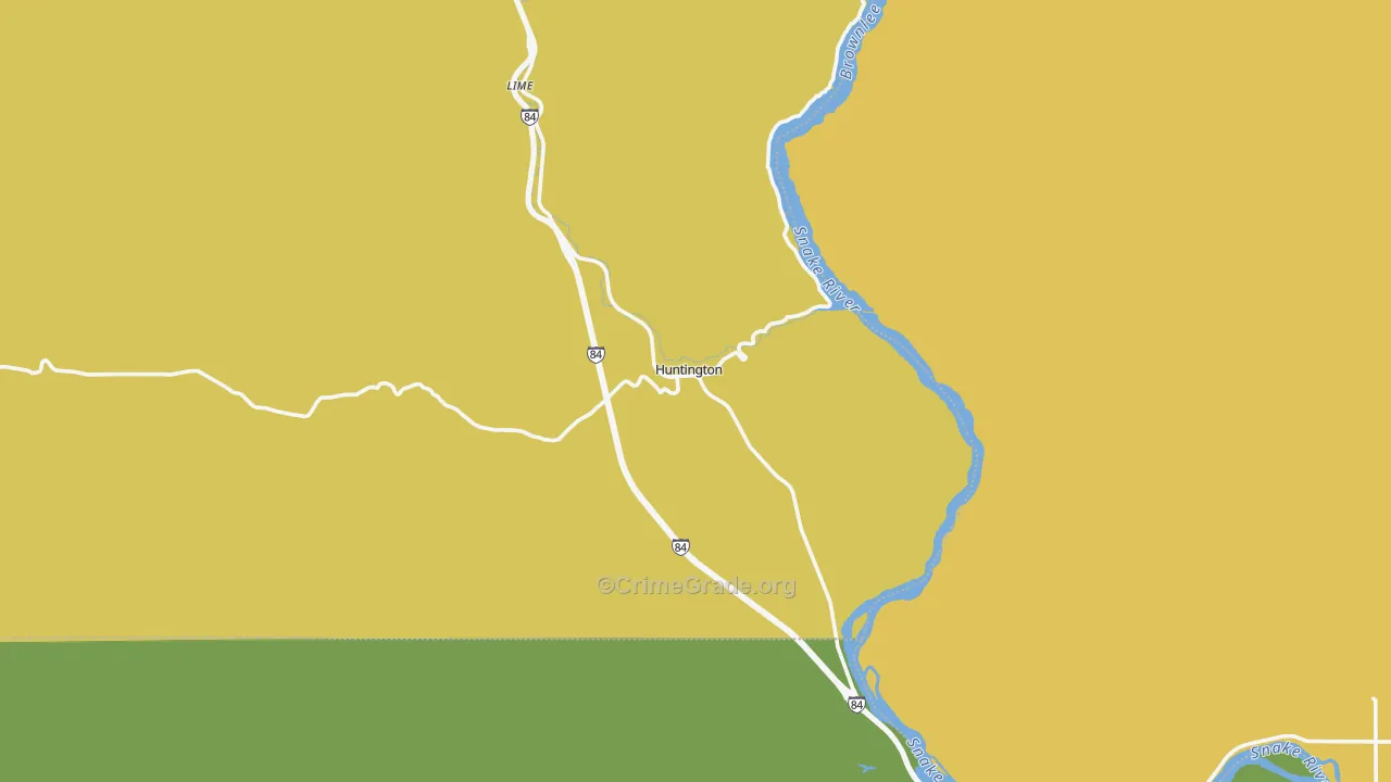 Huntington, OR Map of Arson Rates