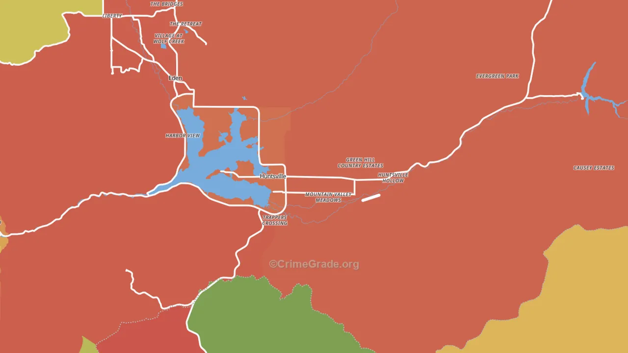 Huntsville, UT Map of Arson Rates