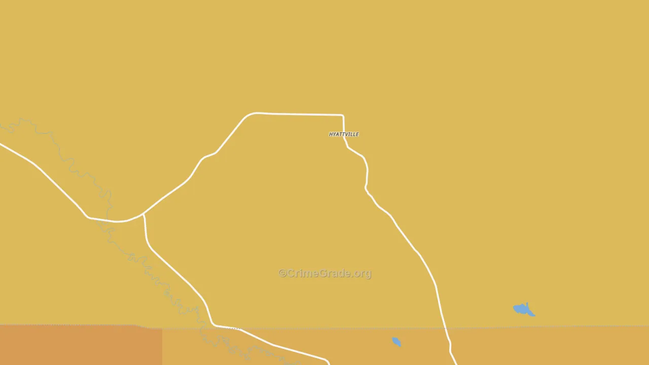 Hyattville, WY Map of Arson Rates
