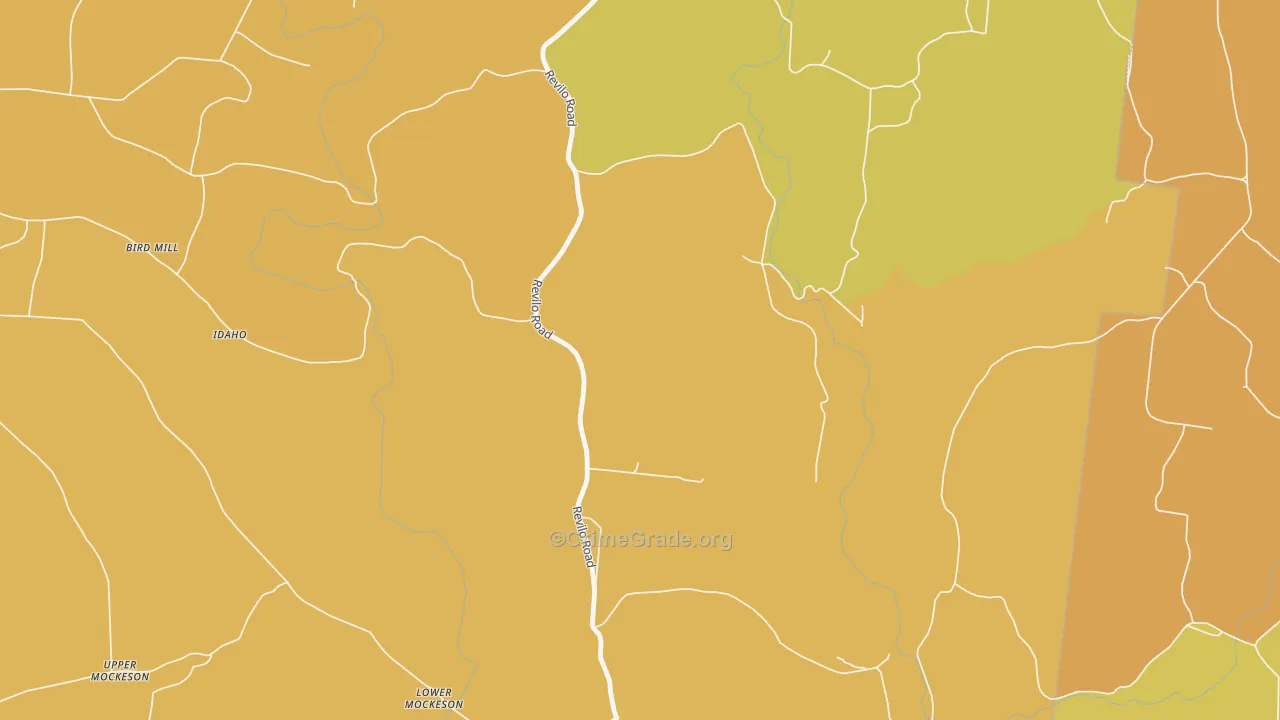 Idaho, TN Map of Arson Rates