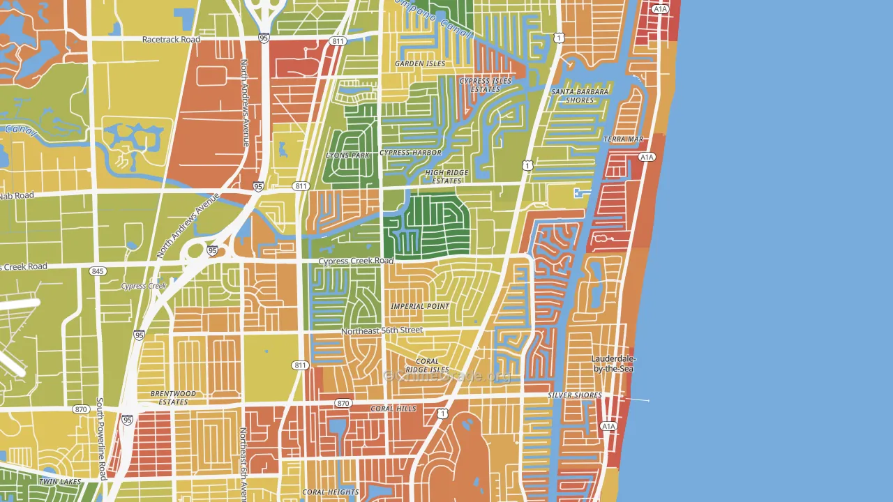 Imperial Point, Fort Lauderdale, FL Map of Arson Rates