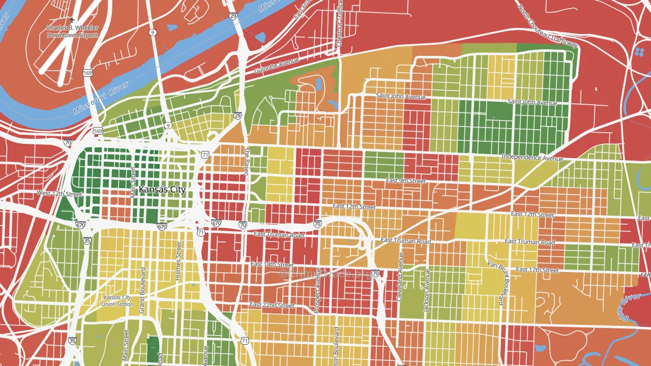 Independence Plaza, Kansas City, MO Map of Arson Rates