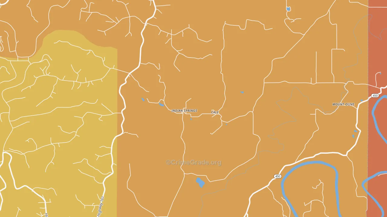 Indian Springs, IN Map of Arson Rates