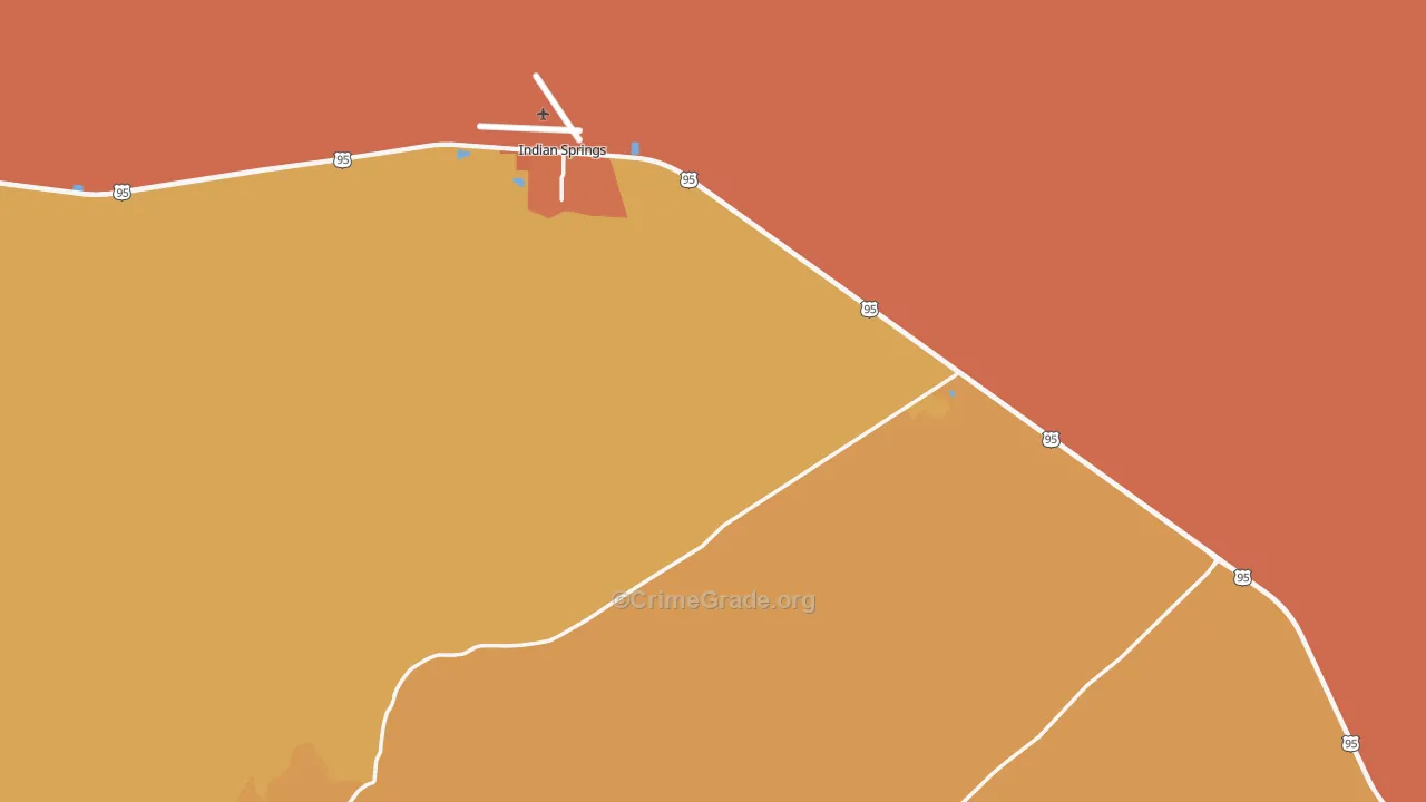 Indian Springs, NV Map of Arson Rates