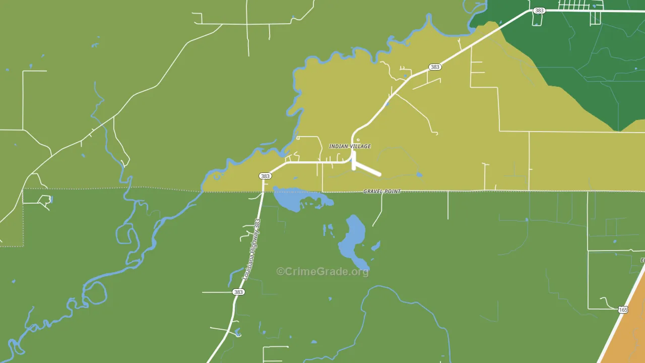 Indian Village, LA Map of Arson Rates