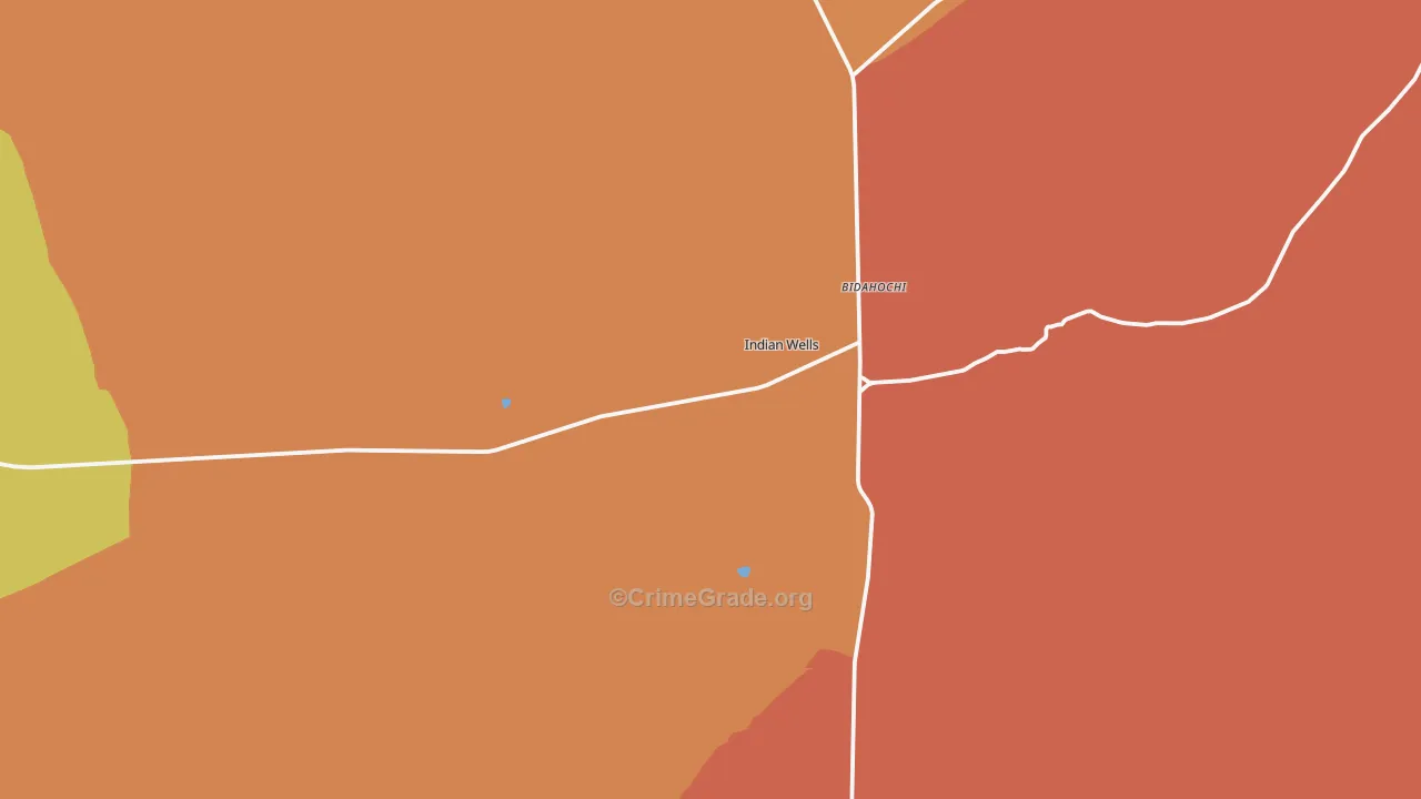 Indian Wells, AZ Map of Arson Rates