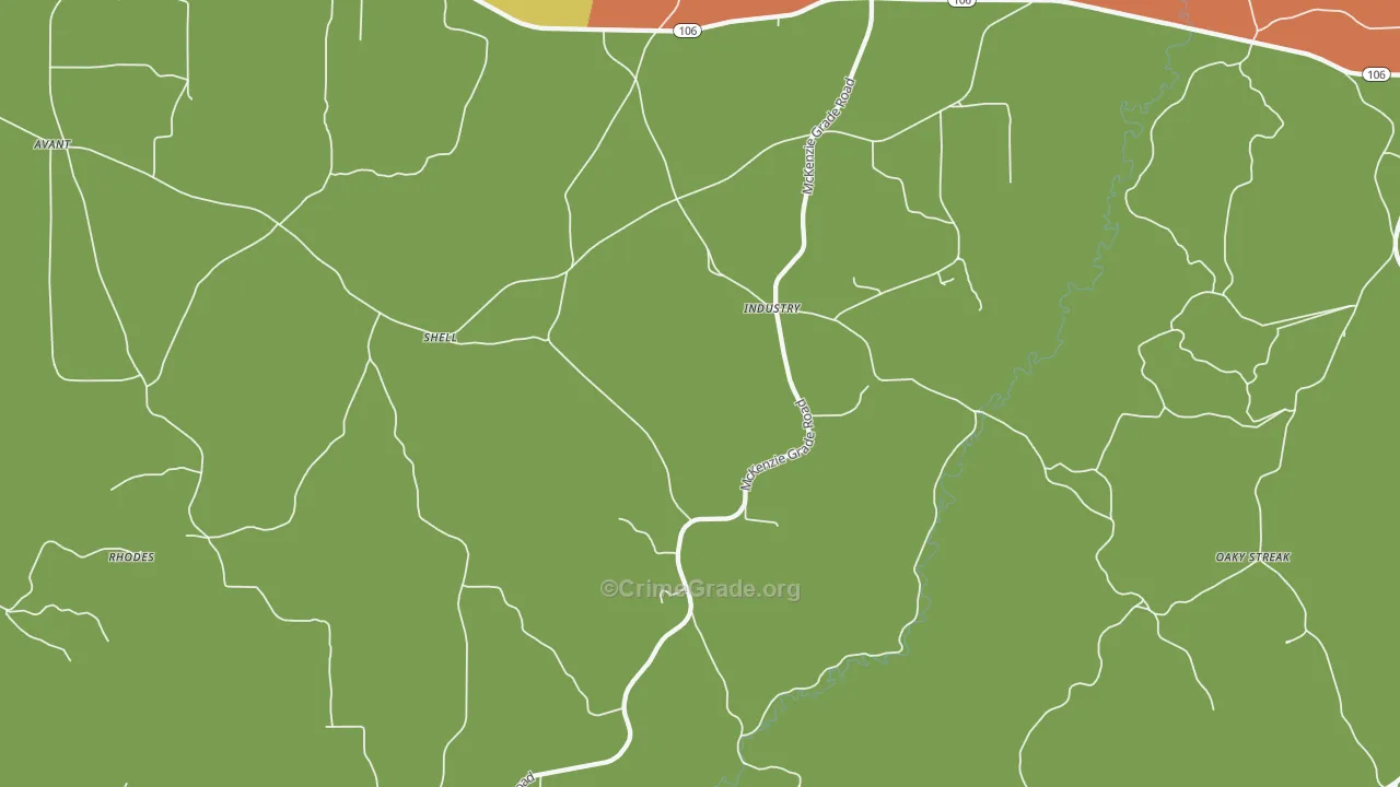 Industry, AL Map of Arson Rates