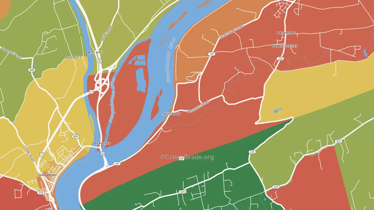 Inglenook, PA Map of Arson Rates
