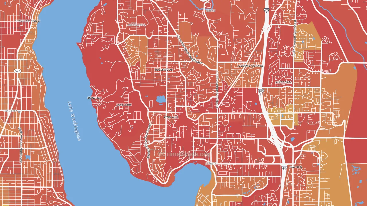 Inglewood-Finn Hill, WA Map of Arson Rates