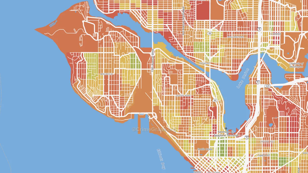 Interbay, Seattle, WA Map of Arson Rates