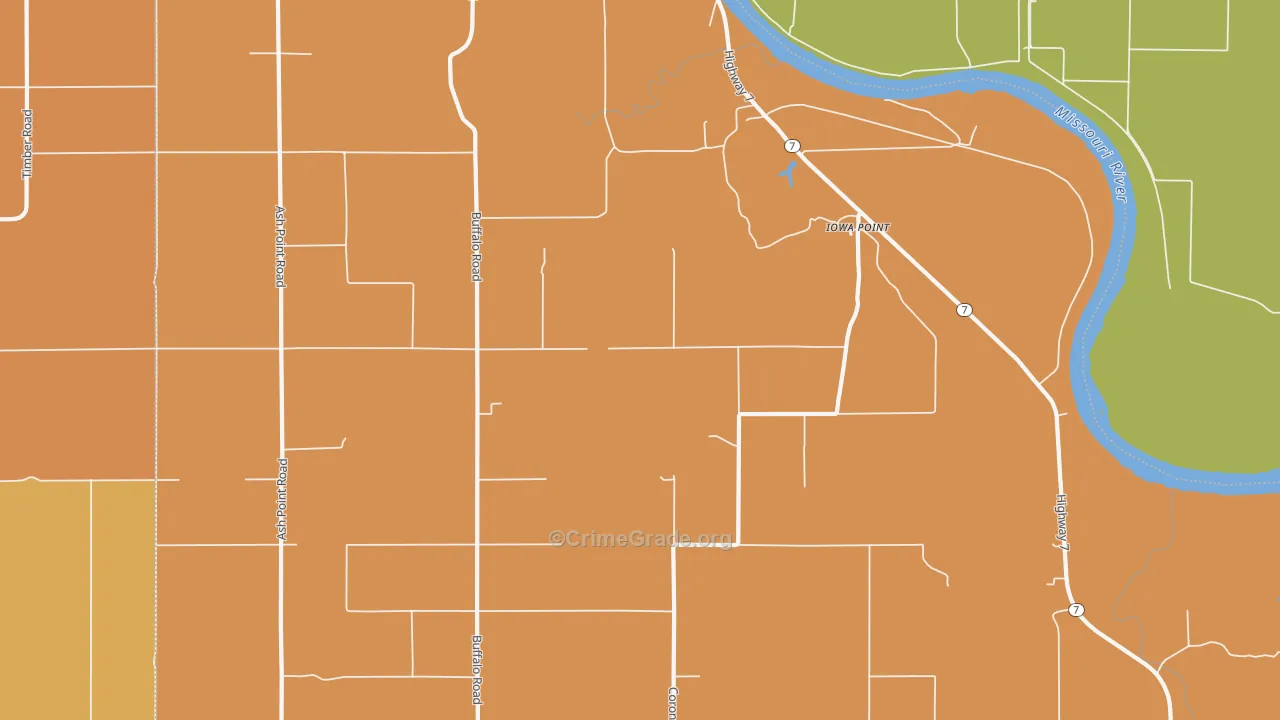Iowa Point, KS Map of Arson Rates