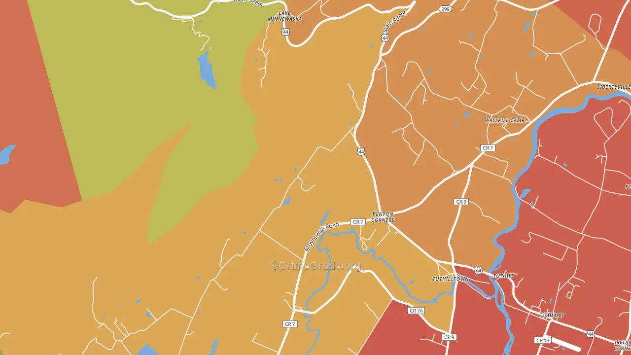 Ireland Corners, NY Map of Arson Rates