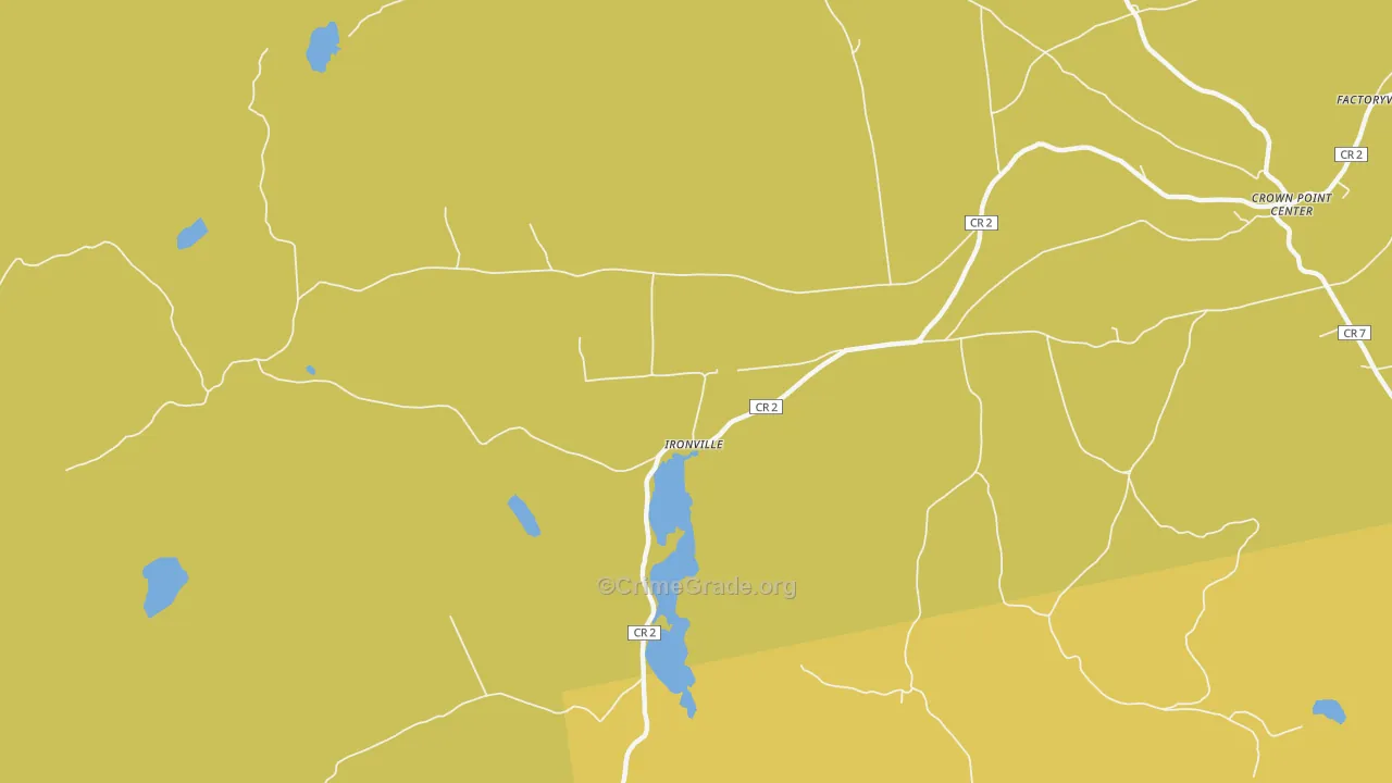 Ironville, NY Map of Arson Rates