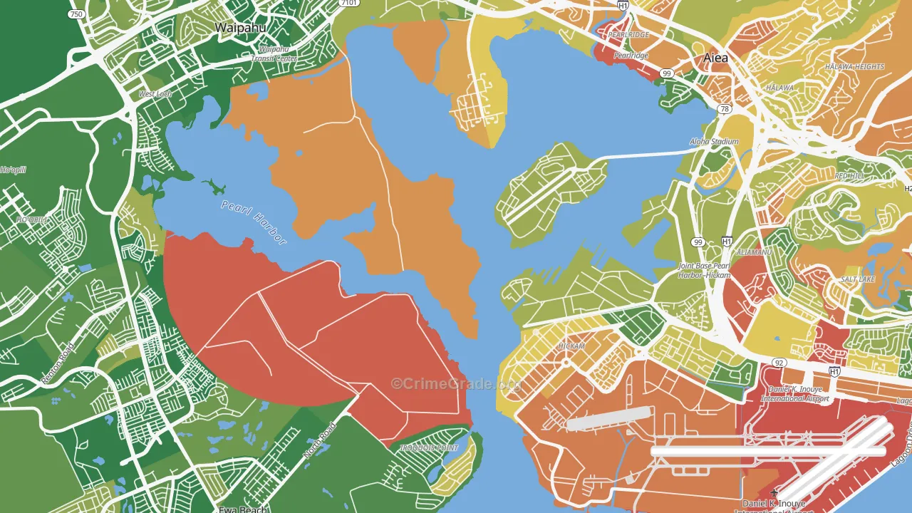 Iroquois Point, HI Map of Arson Rates