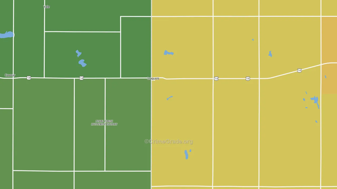 Iroquois, SD Map of Arson Rates