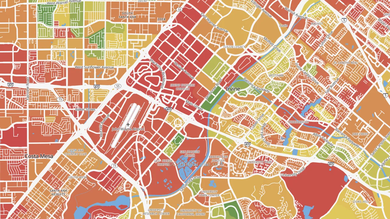 Irvine Business Complex, Irvine, CA Map of Arson Rates