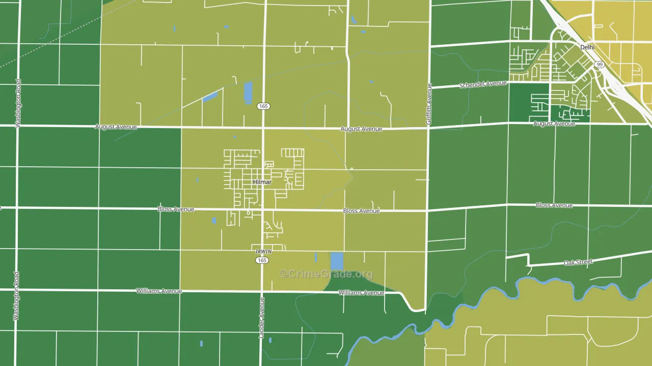 Irwin, CA Map of Arson Rates