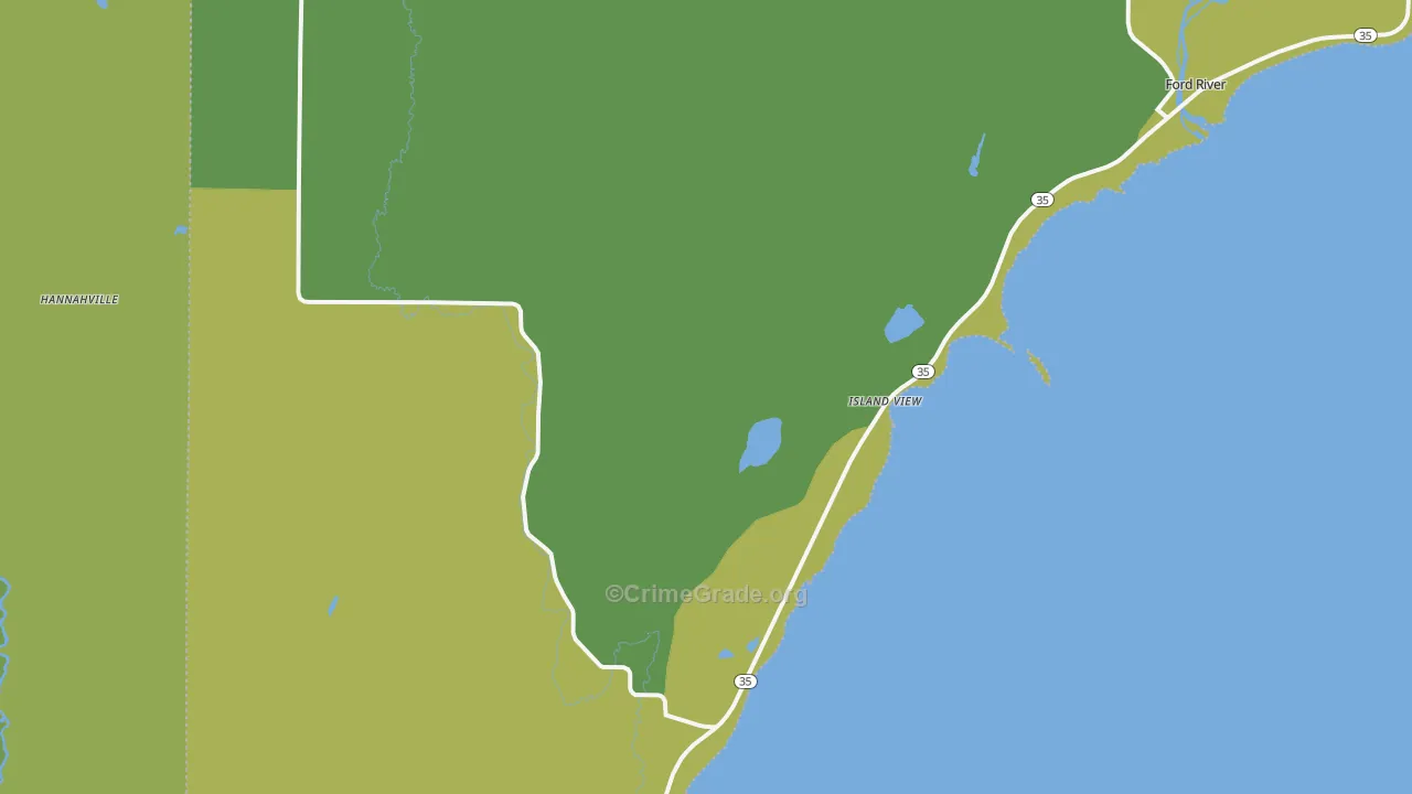 Island View, MI Map of Arson Rates