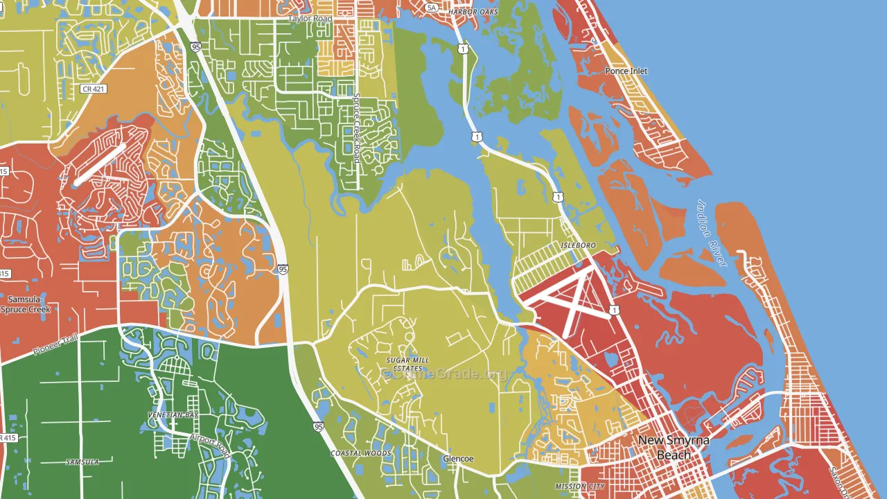 Isleboro, FL Map of Arson Rates