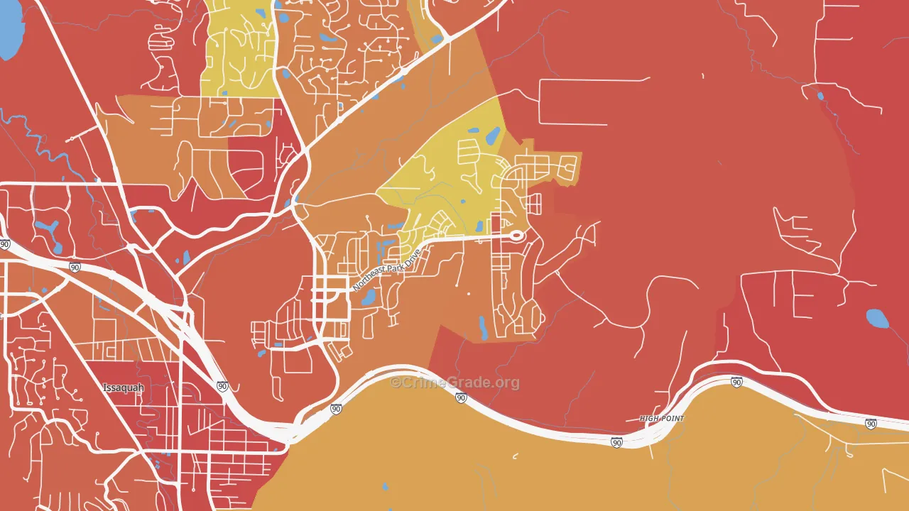 Issaquah Highlands, Issaquah, WA Map of Arson Rates