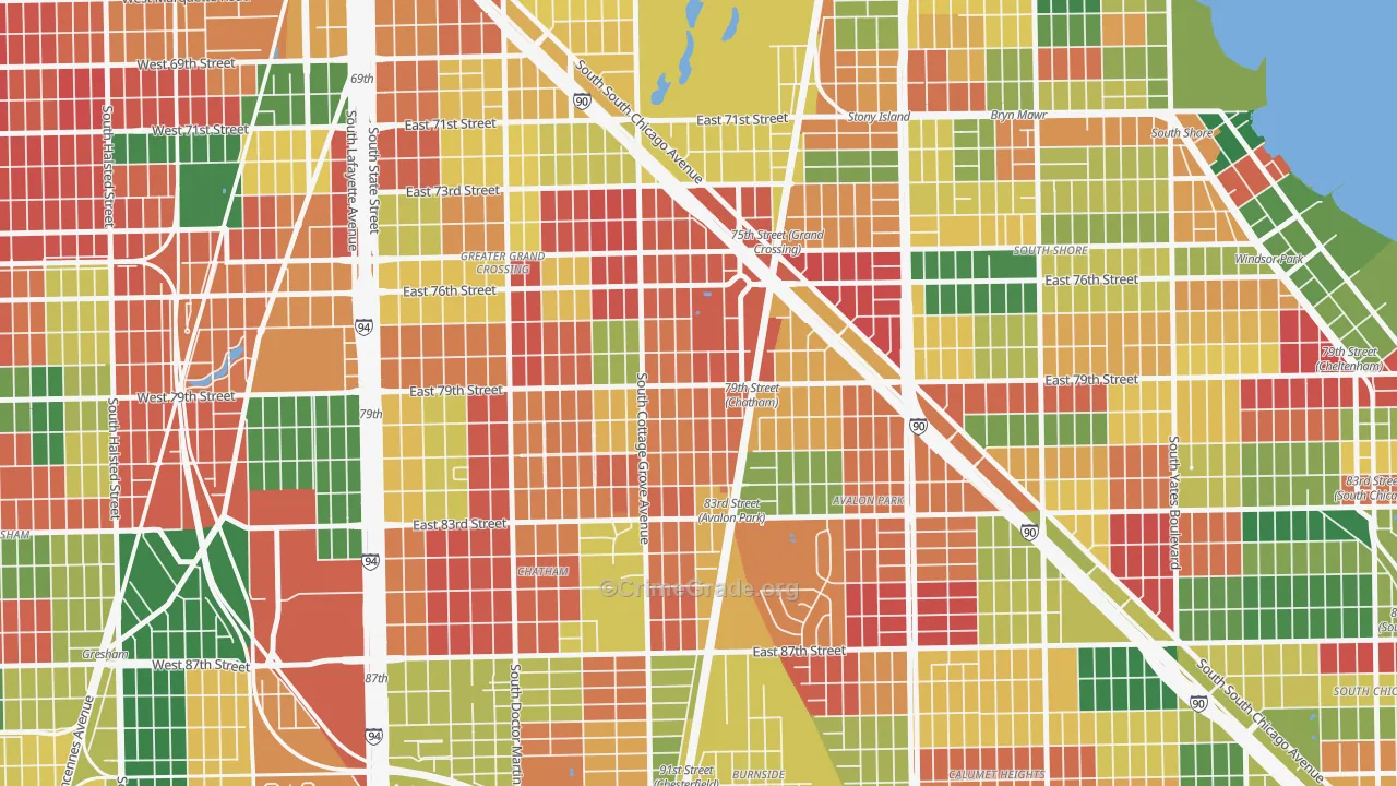 Italian Bowery, Chicago, IL Map of Arson Rates