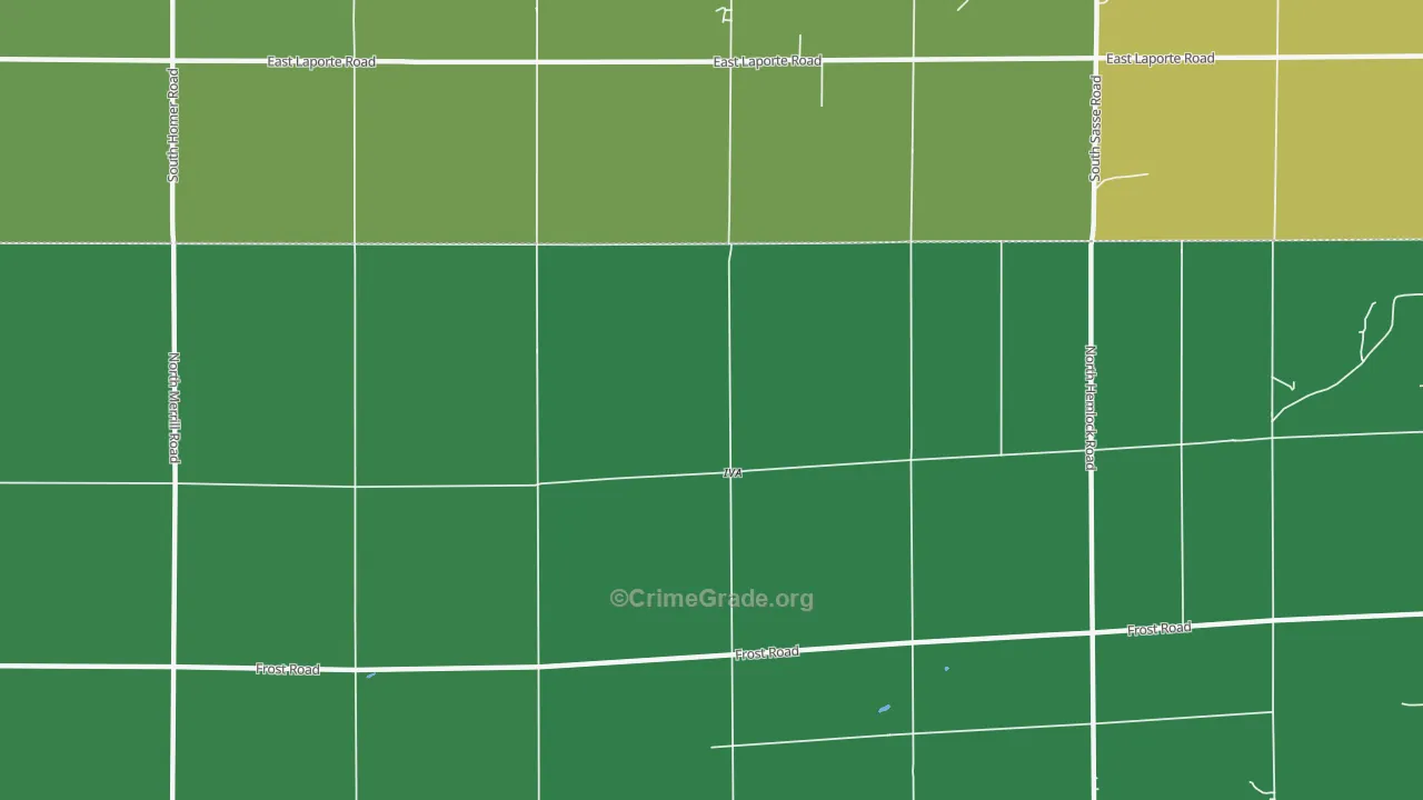 Iva, MI Map of Arson Rates