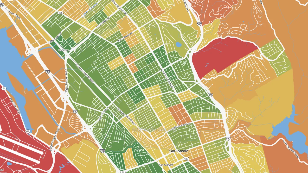 Iveywood, Oakland, CA Map of Arson Rates