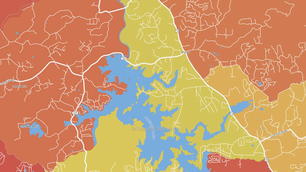 Ivy Log, GA Map of Arson Rates