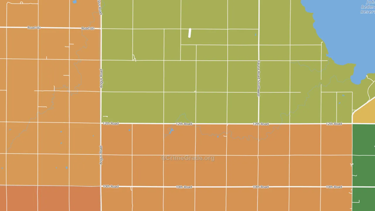 Jacobs Creek Landing, KS Map of Arson Rates