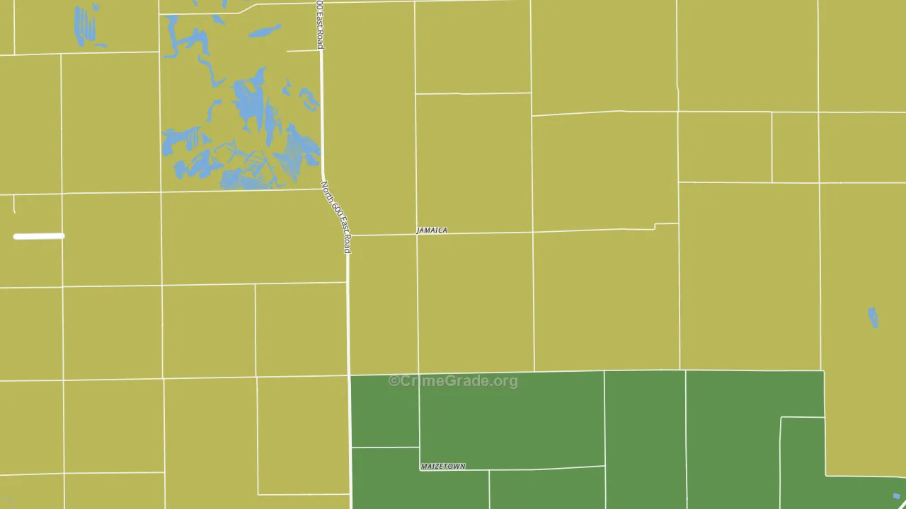 Jamaica, IL Map of Arson Rates