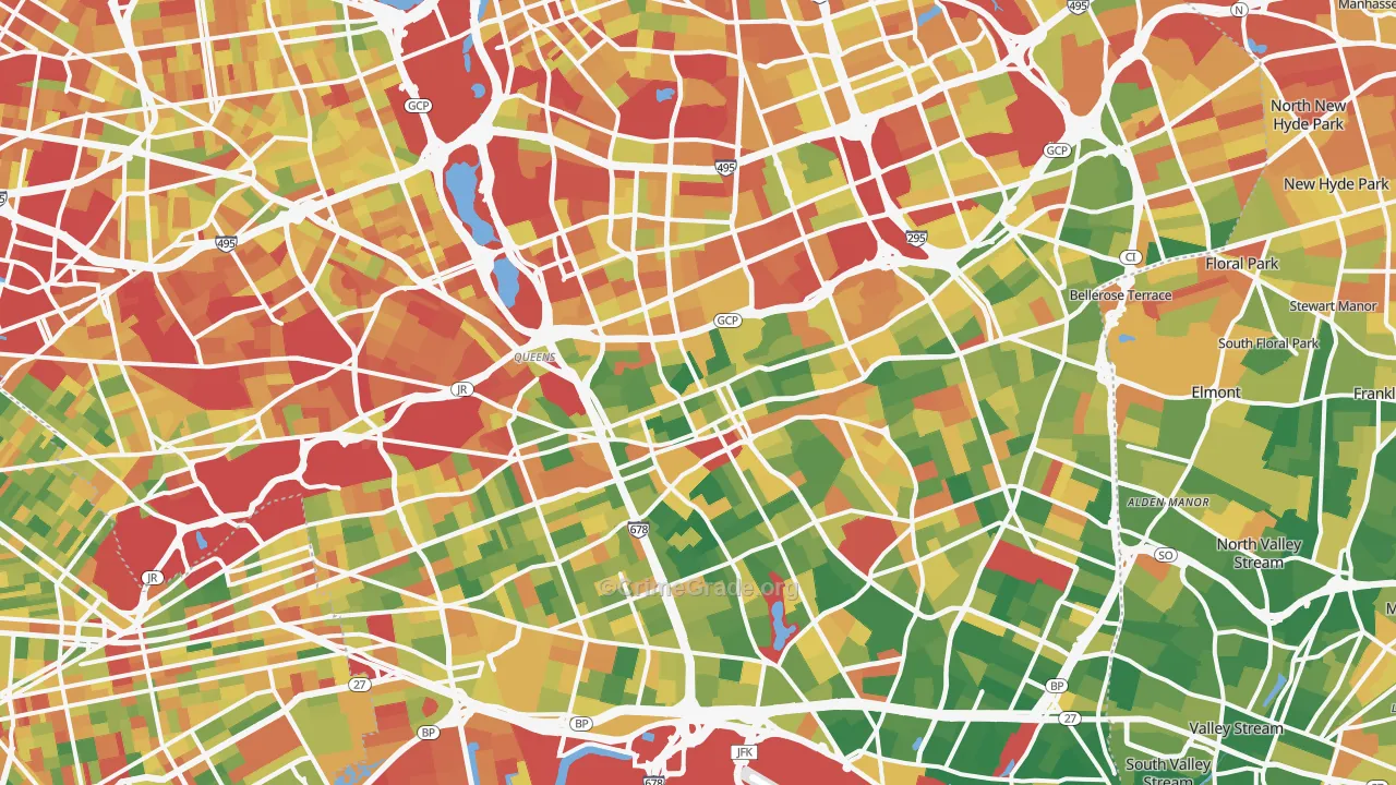 Jamaica, Queens, NY Map of Arson Rates