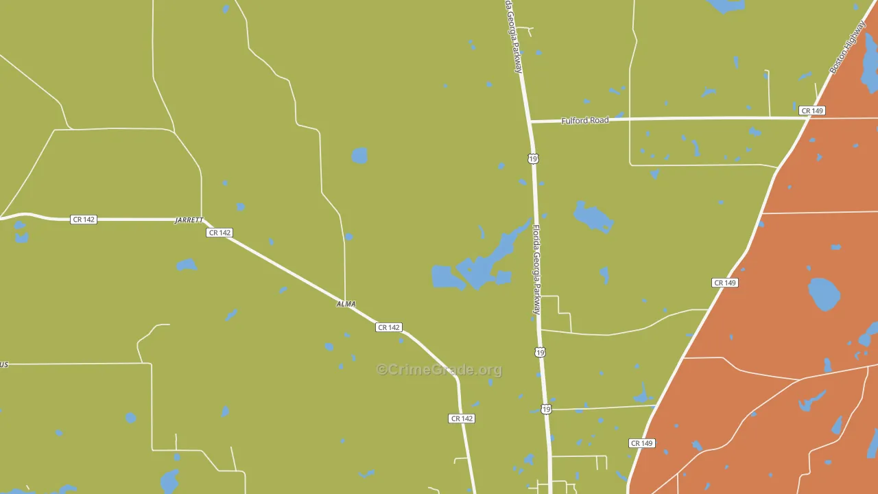 Jarrott, FL Map of Arson Rates
