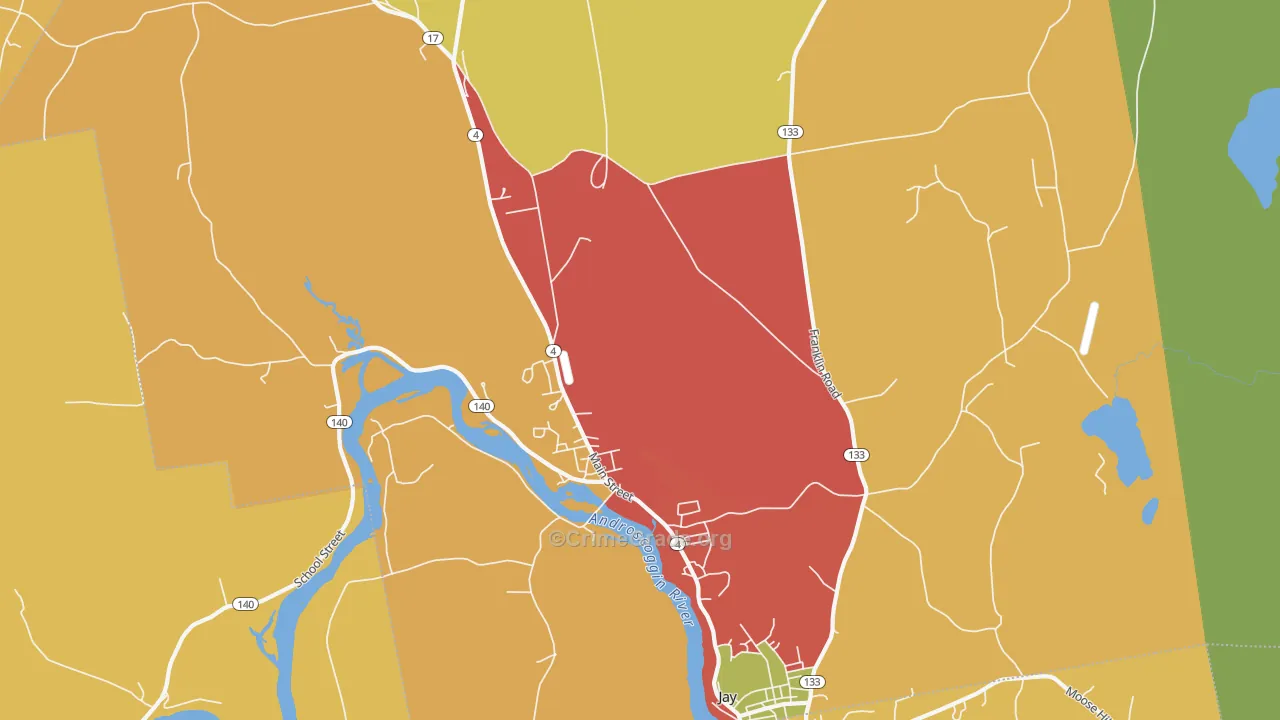 Jay, ME Map of Arson Rates