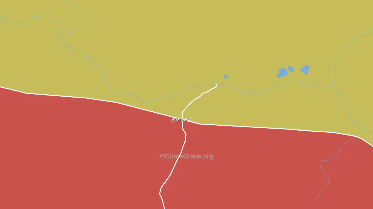 Jeffrey City, WY Map of Arson Rates