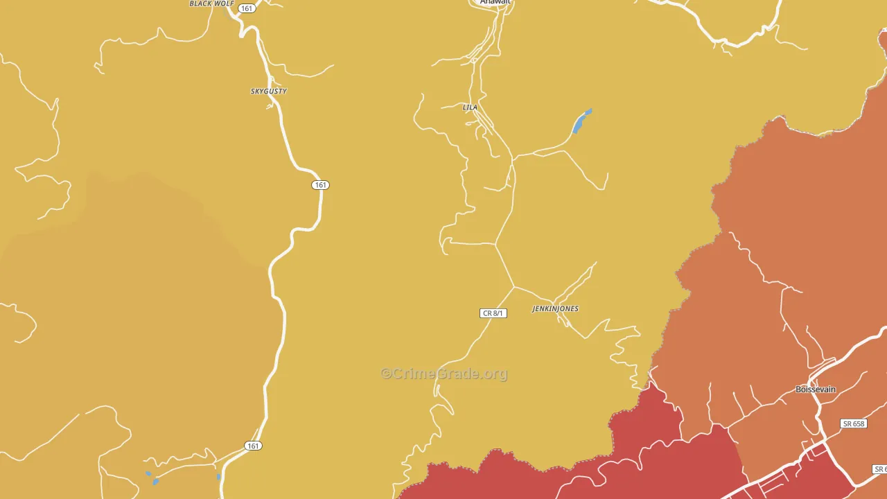 Jenkinjones, WV Map of Arson Rates