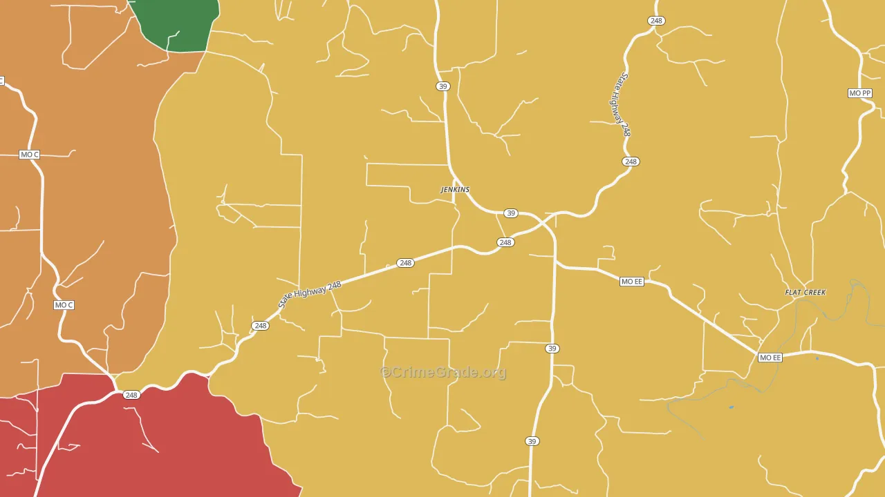 Jenkins, MO Map of Arson Rates