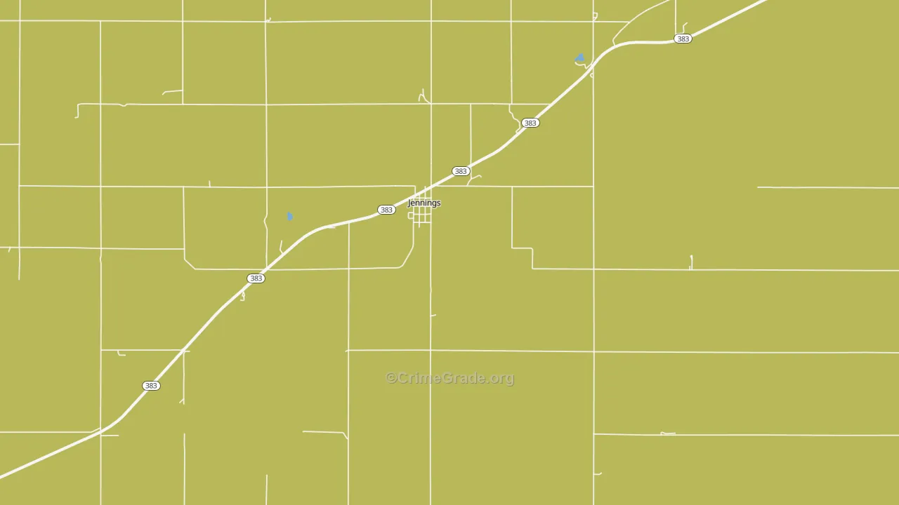 Jennings, KS Map of Arson Rates
