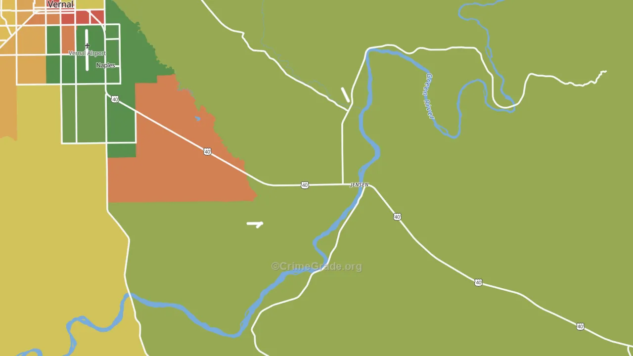 Jensen, UT Map of Arson Rates