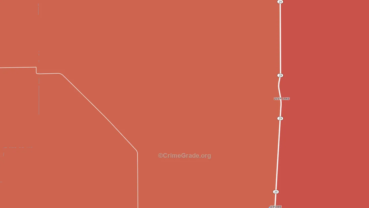 Jerome, FL Map of Arson Rates