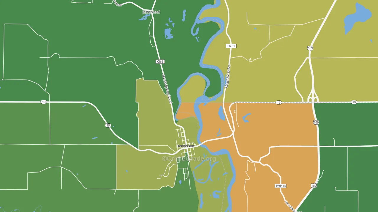 Jessenland, MN Map of Arson Rates