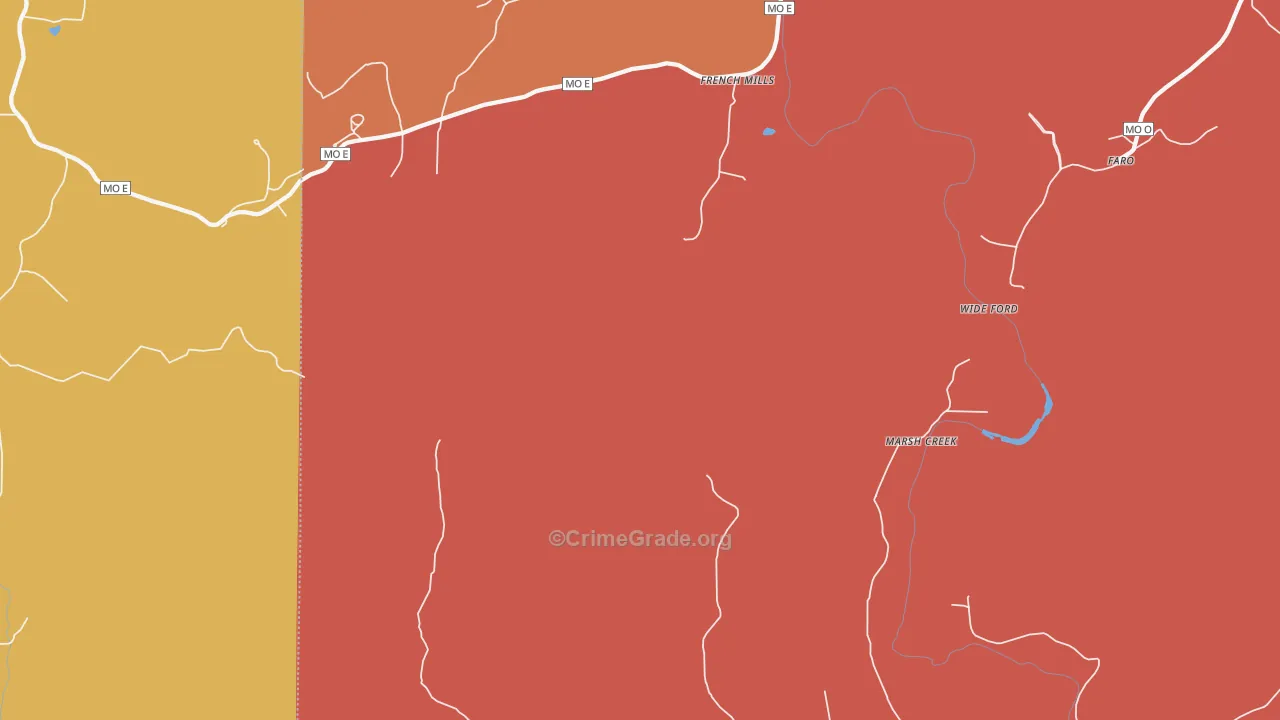 Jewett, MO Map of Arson Rates