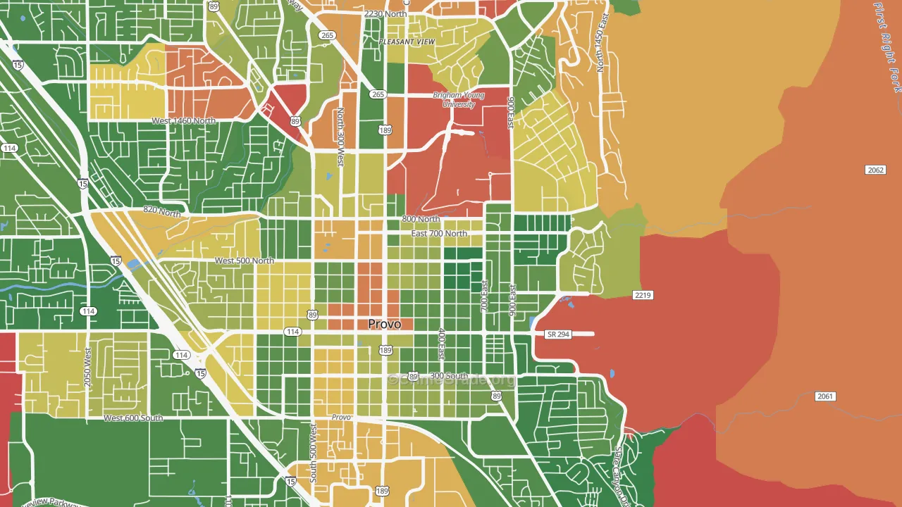 Joaquin, Provo, UT Map of Arson Rates